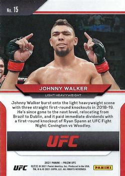 2021 Panini Prizm UFC #15 Johnny Walker Back