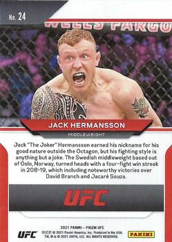 2021 Panini Prizm UFC #24 Jack Hermansson Back