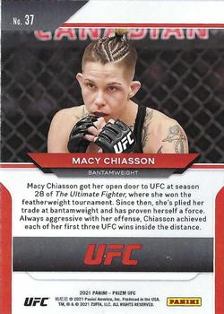 2021 Panini Prizm UFC #37 Macy Chiasson Back