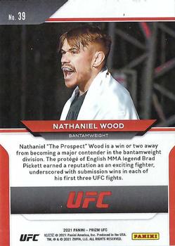 2021 Panini Prizm UFC #39 Nathaniel Wood Back