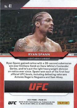 2021 Panini Prizm UFC #41 Ryan Spann Back