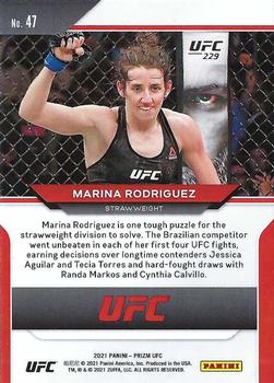 2021 Panini Prizm UFC #47 Marina Rodriguez Back