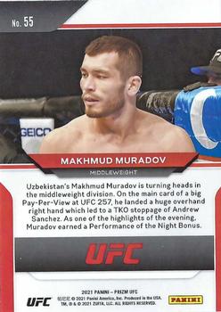 2021 Panini Prizm UFC #55 Makhmud Muradov Back