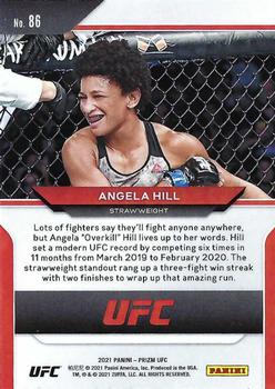 2021 Panini Prizm UFC #86 Angela Hill Back