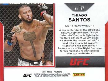 2021 Panini Prizm UFC #197 Thiago Santos Back