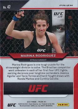 2021 Panini Prizm UFC - Green Prizms #47 Marina Rodriguez Back