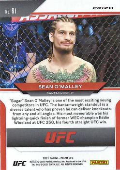 2021 Panini Prizm UFC - Green Prizms #61 Sean O'Malley Back