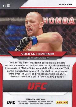 2021 Panini Prizm UFC - Green Prizms #63 Volkan Oezdemir Back