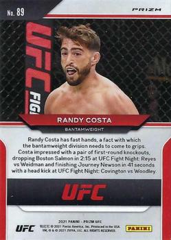 2021 Panini Prizm UFC - Green Prizms #89 Randy Costa Back