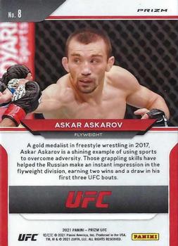 2021 Panini Prizm UFC - Silver Prizms #8 Askar Askarov Back