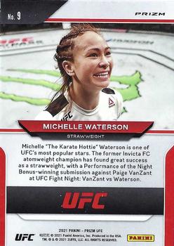 2021 Panini Prizm UFC - Silver Prizms #9 Michelle Waterson Back