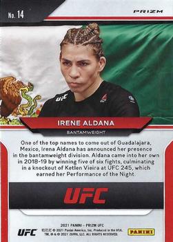 2021 Panini Prizm UFC - Silver Prizms #14 Irene Aldana Back