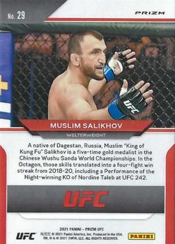 2021 Panini Prizm UFC - Silver Prizms #29 Muslim Salikhov Back