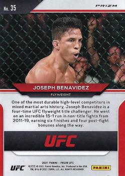 2021 Panini Prizm UFC - Silver Prizms #35 Joseph Benavidez Back