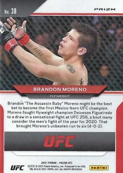 2021 Panini Prizm UFC - Silver Prizms #38 Brandon Moreno Back