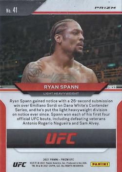 2021 Panini Prizm UFC - Silver Prizms #41 Ryan Spann Back