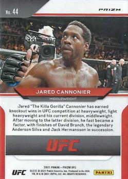 2021 Panini Prizm UFC - Silver Prizms #44 Jared Cannonier Back