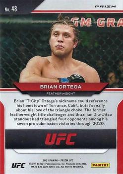 2021 Panini Prizm UFC - Silver Prizms #48 Brian Ortega Back