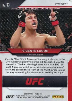 2021 Panini Prizm UFC - Silver Prizms #53 Vicente Luque Back