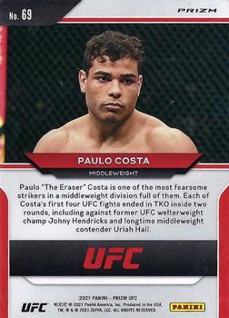 2021 Panini Prizm UFC - Silver Prizms #69 Paulo Costa Back