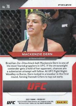 2021 Panini Prizm UFC - Silver Prizms #76 Mackenzie Dern Back