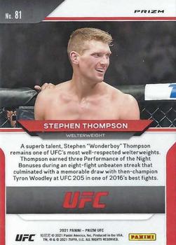 2021 Panini Prizm UFC - Silver Prizms #81 Stephen Thompson Back