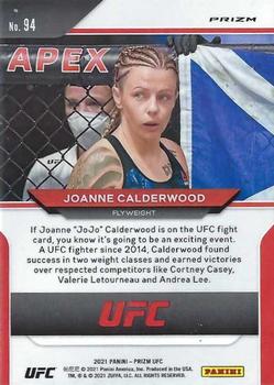 2021 Panini Prizm UFC - Silver Prizms #94 Joanne Calderwood Back