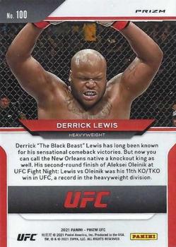 2021 Panini Prizm UFC - Silver Prizms #100 Derrick Lewis Back