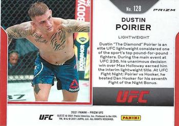 2021 Panini Prizm UFC - Silver Prizms #128 Dustin Poirier Back