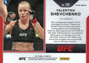 2021 Panini Prizm UFC - Silver Prizms #139 Valentina Shevchenko Back