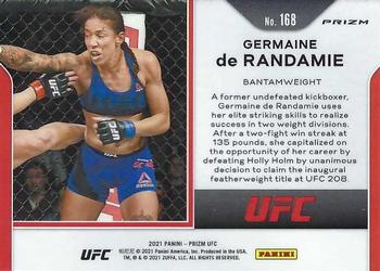 2021 Panini Prizm UFC - Silver Prizms #168 Germaine de Randamie Back