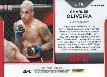 2021 Panini Prizm UFC - Silver Prizms #174 Charles Oliveira Back