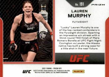 2021 Panini Prizm UFC - Silver Prizms #191 Lauren Murphy Back