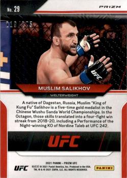 2021 Panini Prizm UFC - Red Prizms #29 Muslim Salikhov Back