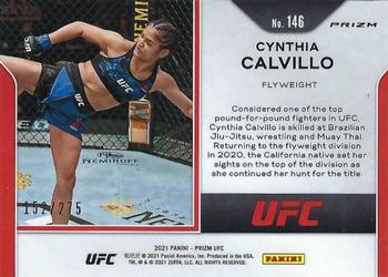 2021 Panini Prizm UFC - Red Prizms #146 Cynthia Calvillo Back