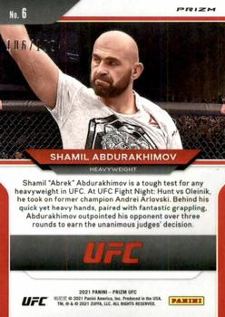 2021 Panini Prizm UFC - Blue Prizms #6 Shamil Abdurakhimov Back