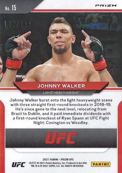 2021 Panini Prizm UFC - Blue Prizms #15 Johnny Walker Back