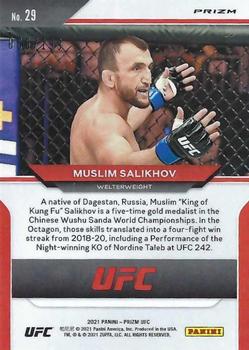 2021 Panini Prizm UFC - Blue Prizms #29 Muslim Salikhov Back