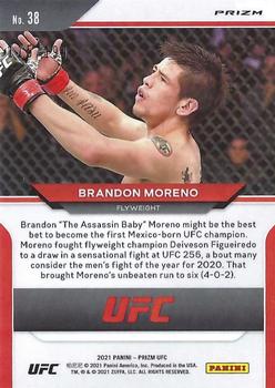 2021 Panini Prizm UFC - Blue Prizms #38 Brandon Moreno Back