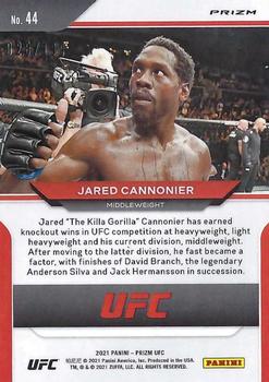 2021 Panini Prizm UFC - Blue Prizms #44 Jared Cannonier Back