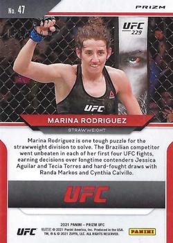 2021 Panini Prizm UFC - Blue Prizms #47 Marina Rodriguez Back
