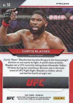 2021 Panini Prizm UFC - Blue Prizms #50 Curtis Blaydes Back