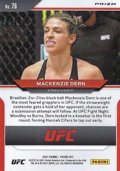 2021 Panini Prizm UFC - Blue Prizms #76 Mackenzie Dern Back