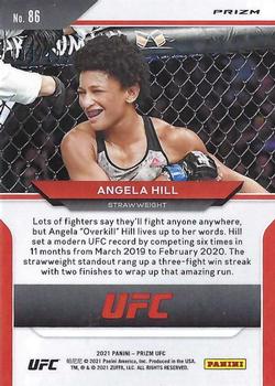 2021 Panini Prizm UFC - Blue Prizms #86 Angela Hill Back