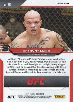 2021 Panini Prizm UFC - Blue Prizms #96 Anthony Smith Back