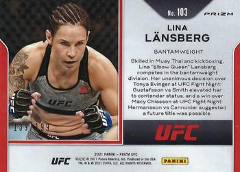 2021 Panini Prizm UFC - Blue Prizms #103 Lina Lansberg Back
