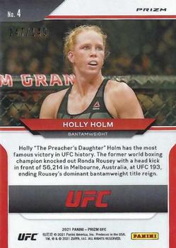 2021 Panini Prizm UFC - Purple Prizms #4 Holly Holm Back