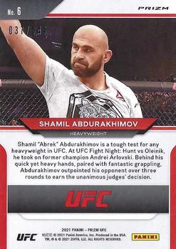 2021 Panini Prizm UFC - Purple Prizms #6 Shamil Abdurakhimov Back