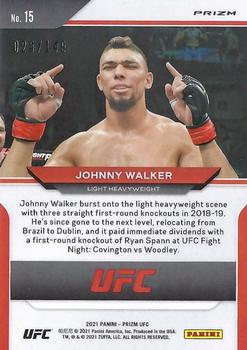 2021 Panini Prizm UFC - Purple Prizms #15 Johnny Walker Back