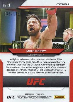 2021 Panini Prizm UFC - Purple Prizms #19 Mike Perry Back